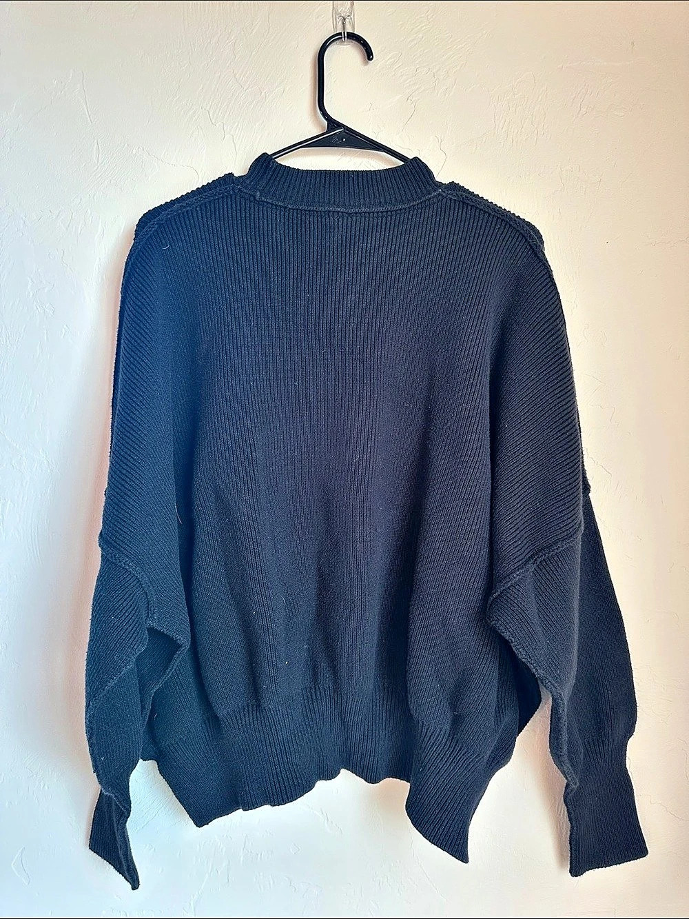 Free People Ottoman Slouchy Tunic Sweater Black Small - Picture 2 of 3